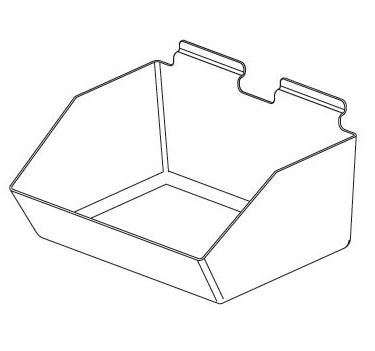 Slatwall Plastic Bin- Double Wide - Click Image to Close
