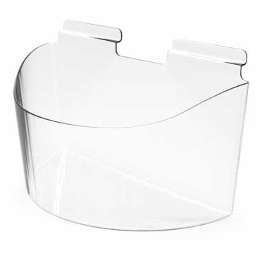 Slatwall Plastic Bin- Arc Bowl