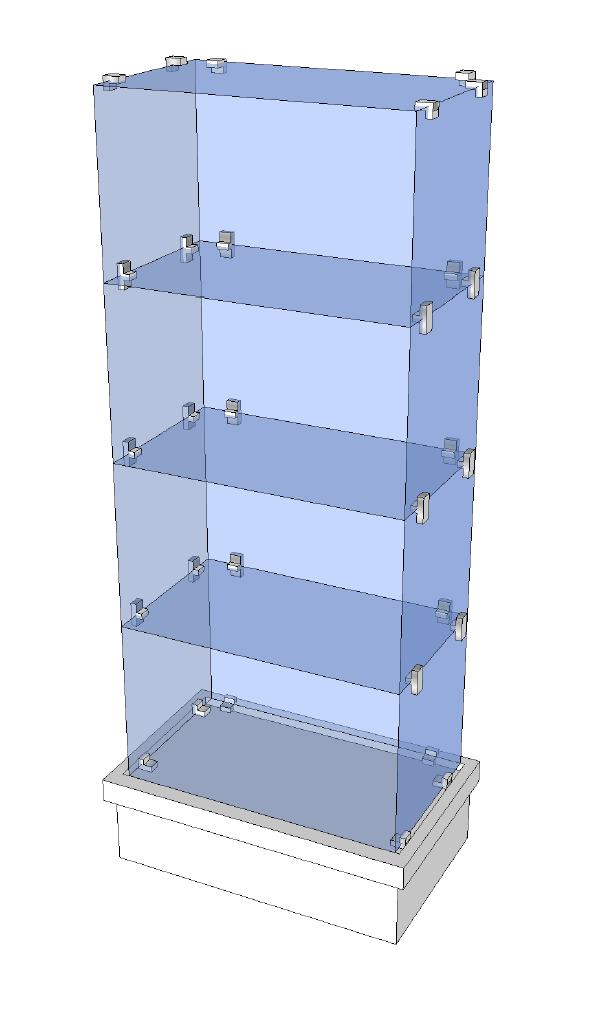 3 Sided Semi-Enclosed Tower Cube System - Click Image to Close