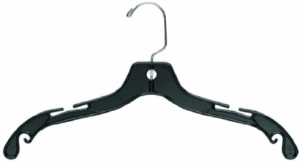 Heavy Duty Adult 17" Top Hanger- Black - Click Image to Close