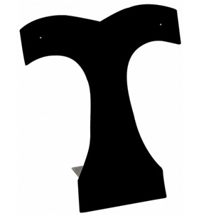 Black Flocked Earing Stand - Click Image to Close