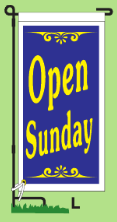 Ground Banner- Open Sunday